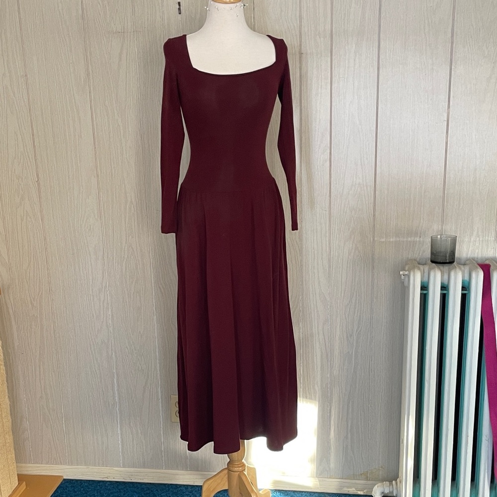 OGL Deep Red/Maroon Long Sleeve Dress